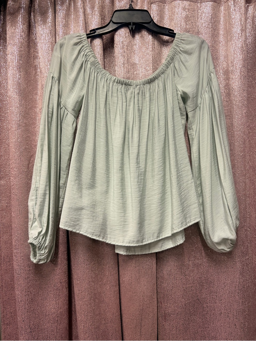 Express Sage Green Peasant Blouse